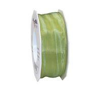 Präsent - Lyon Wired Taffeta Ribbon Pistachio 40 mm Width, 25 m Length
