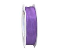 Präsent - Lyon Wired Taffeta Ribbon Purple 25 mm Width, 25 m Length