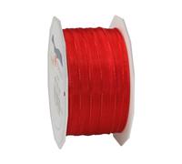 PRÄSENT - Lyon Wired Taffeta Ribbon Red 10 mm width, 25 m length