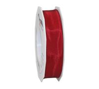 C.E. Pattberg Präsent - Lyon Wired Taffeta Ribbon Ruby Red 25 mm width, 25 m length