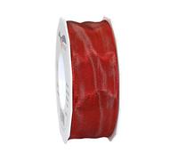 Präsent - Lyon Wired Taffeta Ribbon Vermillion 40 mm Width, 25 m Length