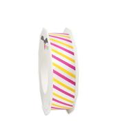 PRÄSENT Malta Gift Ribbon with Wired Edge White 20 Metres 25 mm Wide Slightly Flexible Ribbon for Decorating & Crafts for Special Occasions