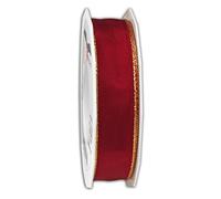 Präsent - Manhattan Wired Taffeta Ribbon Ruby Red 25-m-Roll 25 mm width