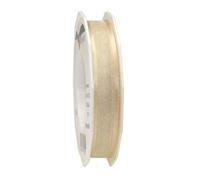 PRÄSENT - Marseille Wired Organza Ribbon Cream 15 mm width, 25 m length