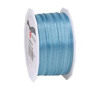 Präsent - Marseille Wired Organza Ribbon Light Blue 10 mm Width, 50 m Length