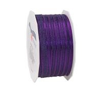 Präsent - Marseille Wired Organza Ribbon Violet 10 mm Width, 50 m Length