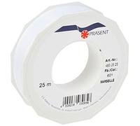 PRÄSENT - Marseille Wired Organza Ribbon White 25 mm width, 25 m length