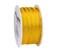 Präsent - Marseille Wired Organza Ribbon Yellow 10 mm Width, 50 m Length