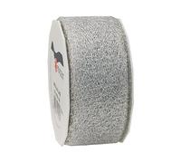 Präsent - Metallic Lace Ribbon Silver 20-m-Roll 40 mm width