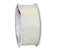 Präsent - New Castle Printed Ribbon Cream 40 mm width, 20 m length
