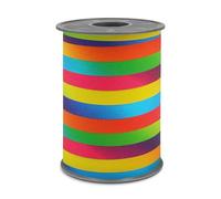 PRÄSENT Poly Glitter Curling Ribbon - Rainbow Coloured, 100 m Curling Gift Band, 10 mm Width, Decorative Ribbon for Easter Decoration, Balloons, Baby Showers, Champagne Decoration, and Wrapping
