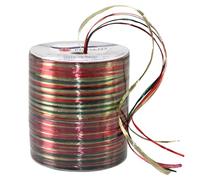 PRÄSENT - Rayon Raffia Biodegradable Ribbon Gold-Green 50 meter spool