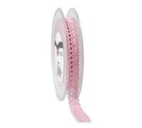 Präsent - Rennes Lace Ribbon Light Pink 15 mm Width, 15 m Length