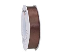 PRÄSENT Ribbon, polyester, Espresso, 25mm-25m