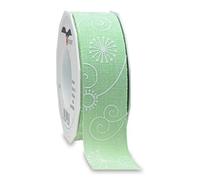 Präsent - San Diego Printed Ribbon Pastel Green 15-m-Roll 40 mm width