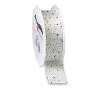 Präsent - San Francisco Printed Organza Ribbon Colorful 25 mm Width, 20 m Length