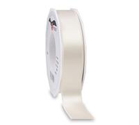 Präsent - Satin Ribbon Ivory 25 mm Width, 25 m Length