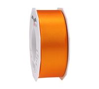 PRÄSENT - Satin Ribbon Orange 40 mm width, 25 m length