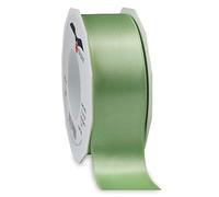 Präsent - Satin Ribbon Pastel Green 40 mm Width, 50 m Length