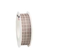 PRÄSENT Seville Gift Ribbon with Wired Edge Sandstone 20 Metres 25 mm Wide Slightly Flexible Ribbon for Decorating & Crafts for Special Occasions