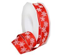 Präsent Snow Ribbon, Polyester, Red, 11 x 11 x 3 cm