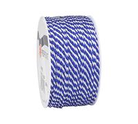 Präsent - Spree Cord Ribbon Blue-White 50 m Length - 2 mm Width