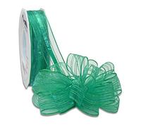Präsent - Venedig Pull Bow Ribbon Green 25 mm width, 25 m length