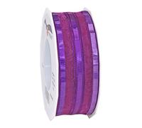 Präsent - Venedig Pull Bow Ribbon Violet 40 mm width, 25 m length