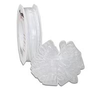Präsent - Venedig Pull Bow Ribbon White 25 mm width, 25 m length