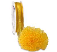 Präsent - Venedig Pull Bow Ribbon Yellow 25 mm width, 25 m length