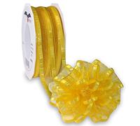 Präsent - Venedig Pull Bow Ribbon Yellow 40 mm width, 25 m length