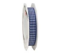 C.E. Pattberg Präsent - Vichy Wired Ribbon Blue-White 15 mm width, 20 m length