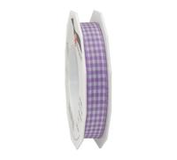 C.E. Pattberg Präsent - Vichy Wired Ribbon Light Purple-White 15 mm width, 20 m length