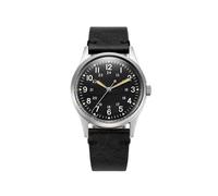 PRAESIDUS Jungle Field - Wrist Watch 34mm Black Dial Stainless Steel Case Men's Military Service Watch, Men's Wrist Watch, Black Leather/Black Canvas/Light Brown Canvas, Matte Black / OG - Black