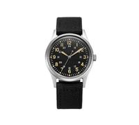 PRAESIDUS | Jungle Field - Watches for Men, Men's Wrist Watches - Field, Military - Popcorn Patina Dial, Black Canvas Strap - Assembled in The USA | Gift