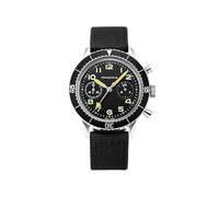 PRAESIDUS | - - Watches for Men, Men's Wrist Watches - Chronograph Military - Case 38mm - Black Dial, Black Canvas Strap | Pilot Watch, Gifts for Men