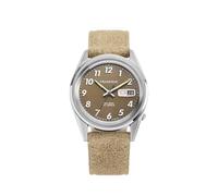 PRAESIDUS REC SPEC - Khaki Automatic Steel Black Leather Brown Military Men's Watch, brown