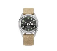 PRAESIDUS REC SPEC OG SUNRAY Automatic Steel Black Leather Brown Men's Watch, Black
