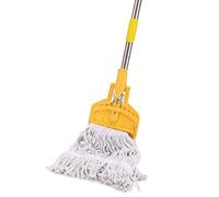 Pragmatist Commercial Mop, Heavy Duty Industrial Cotton Head, 61 Inch Metal Handle, Yellow, For Floor Cleaning, 1 Pack