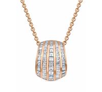 Pragnell 18kt rose gold Manhattan classic five row diamond pendant necklace - Pink 45