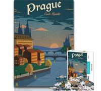 Prague 1000 Piece Jigsaw Puzzles for Teenagers,Learning Educational Toy for Is Ideal As A Gift for The Whole Family 38x26cm