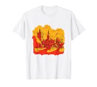 Prague Charles Bridge Design, Czech Capital of Prague T-Shirt