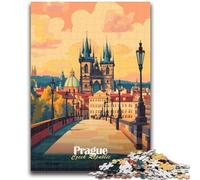 Prague Cityscape 1000 Pieces Jigsaw Puzzles For Teens And Adults,Educational Toys Is Ideal As A Gift for The Whole Family (38x26cm)