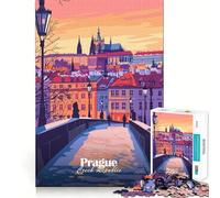 Prague Cityscape Teenagers 1000 Piece Jigsaw Puzzle Think Smart Toy Bonding Time Smooth Cut Santa Wish List (50x75cm)