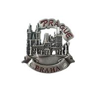 Prague Czech 3D Fridge Magnet Souvenir Gift,Metal Alloy Handmade Praha Refrigerator Magnet Home & Kitchen Decoration Collection