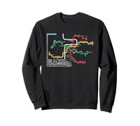 Prague Czech Metro Suburban Railway - Souvenir Route Map Sweatshirt