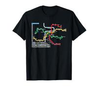 Prague Czech Metro Suburban Railway - Souvenir Route Map T-Shirt