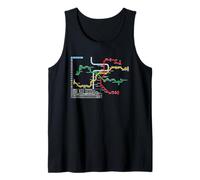 Prague Czech Metro Suburban Railway - Souvenir Route Map Tank Top