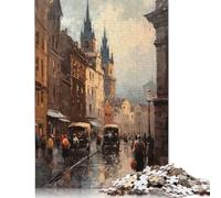 Prague Czech Republic Art Puzzles 1000 Pieces Wood Puzzle Jigsaws for Adults Family Fun Jigsaws Puzzles 1000pcs (75x50cm)