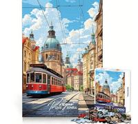 Prague Czech Republic Jigsaw Puzzles 1000 Pieces for Teenagers Strong Logic Toy Home Activity Clear Edge Cherished Gift (50x75cm)